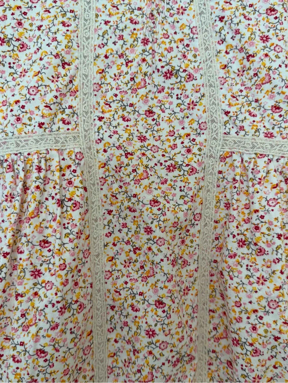 Cuclie Pink Floral Bubble Romper Size 24M Cottagecore Baby Girl Outfit